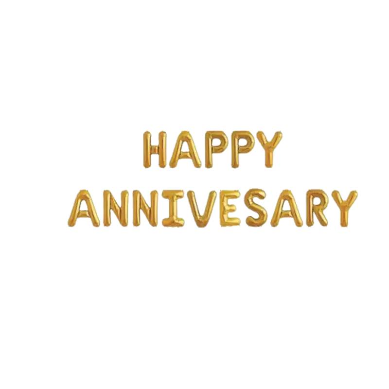 Happy Anniversary Foil Balloon Gold Standard Shop